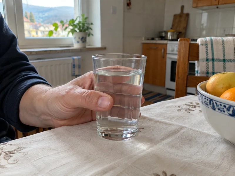 Ilustrativna fotografija čaše vode pri uzimanju kapsule